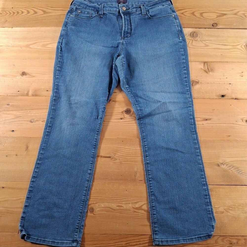Nydj Jeans Straight Size 16p Womens Blue